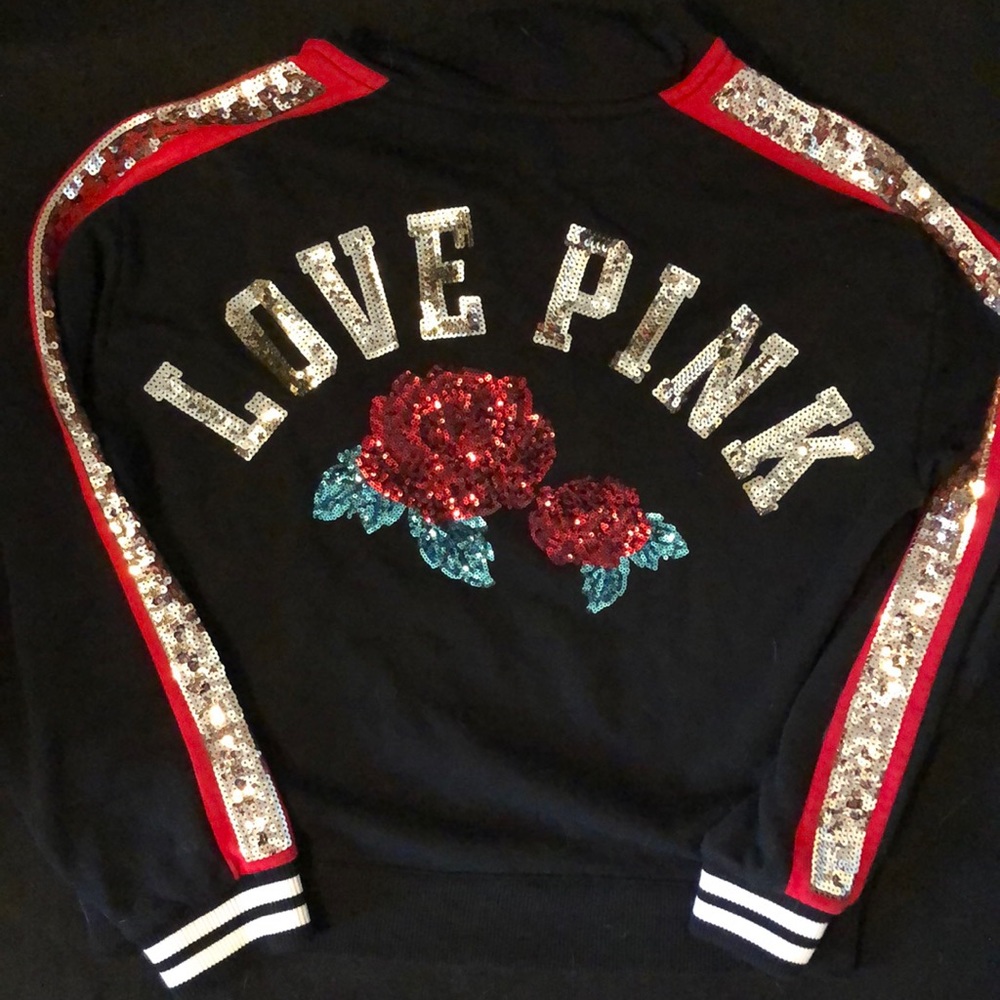 Like new bling rose VS Pink hoodie